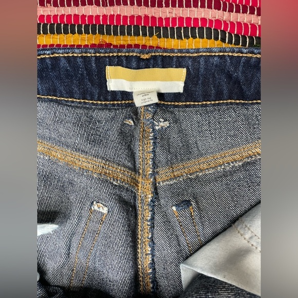 Goldie Blues Jeans Womens 12 Blue Denim Stretch Cheeky Taper Ankle Raw Hem - Picture 4 of 10